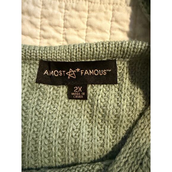 Almost Famous Knit Tank Top Crochet Sweater Plus Size 2X - Picture 2 of 7